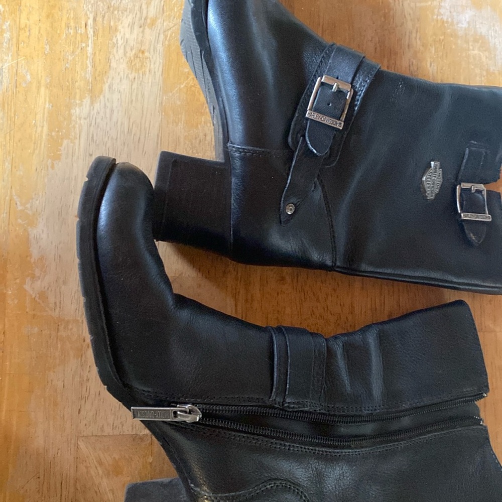 Black Harley boots 8.5 size